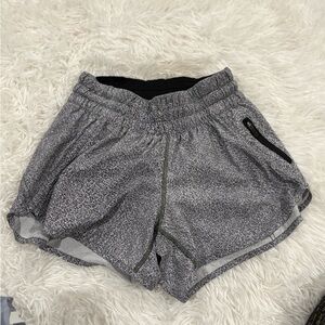 Lululemon Athletica Black and Gray Women's Athletic Shorts